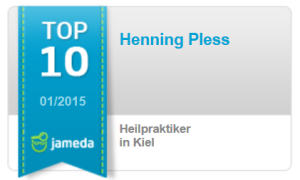 Henning Pless erhielt mehrmals die Auszeichnung für seine Naturheilpraxis von Jameda, zu den besten Heilpraktikern in Kiel zu gehören