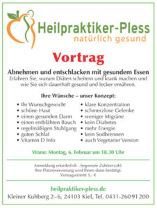 Vortrag - Abnehmen und Entschlacken - Heilpraktiker Pless in Kiel
