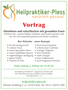 Vortrag - Abnehmen und Entschlacken - Heilpraktiker Pless in Kiel